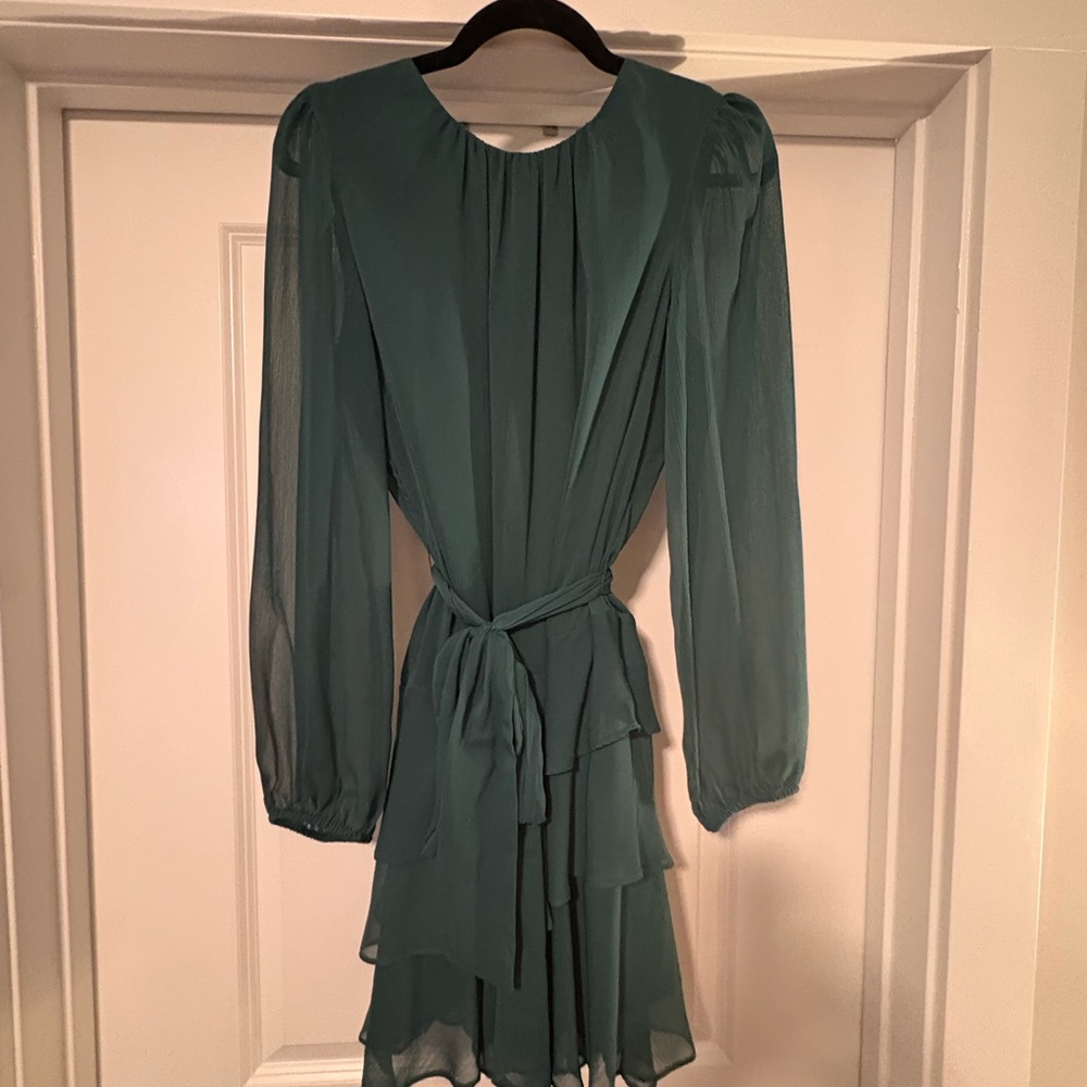Express Emerald Green Long Sleeve Dress